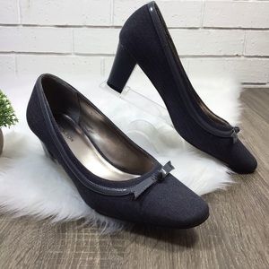 COVINGTON Classic Chunky Heel Gray Nadia Pumps